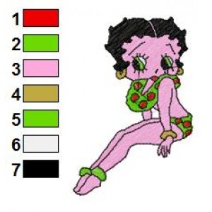 Betty Boop 17 Embroidery Design